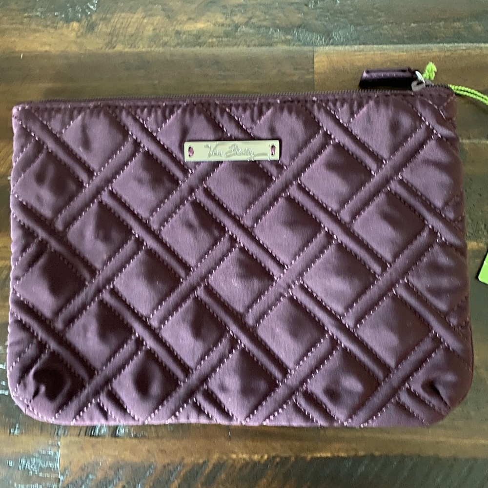 Vera Bradley Cosmetic Wine Quilted Makeup Bag Brand New W/Tags
